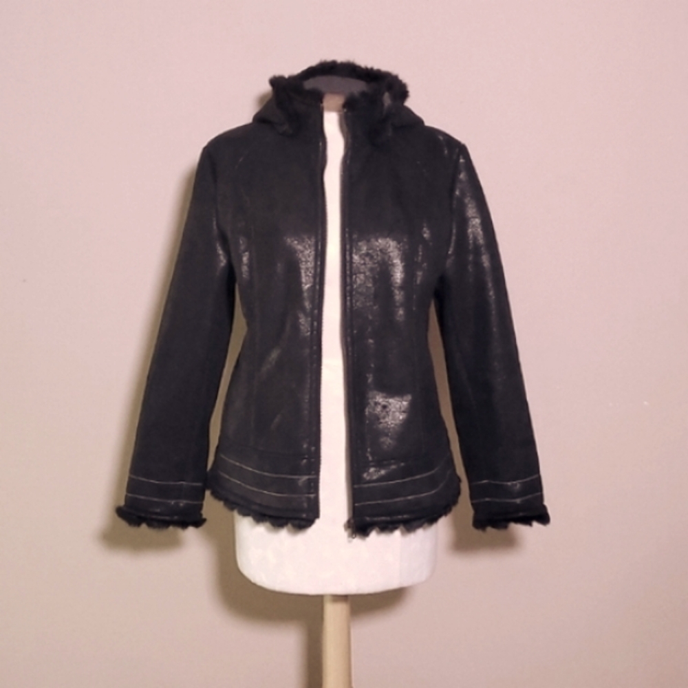 Black Mountain Faux Suede Outdoor Jacket Size L
